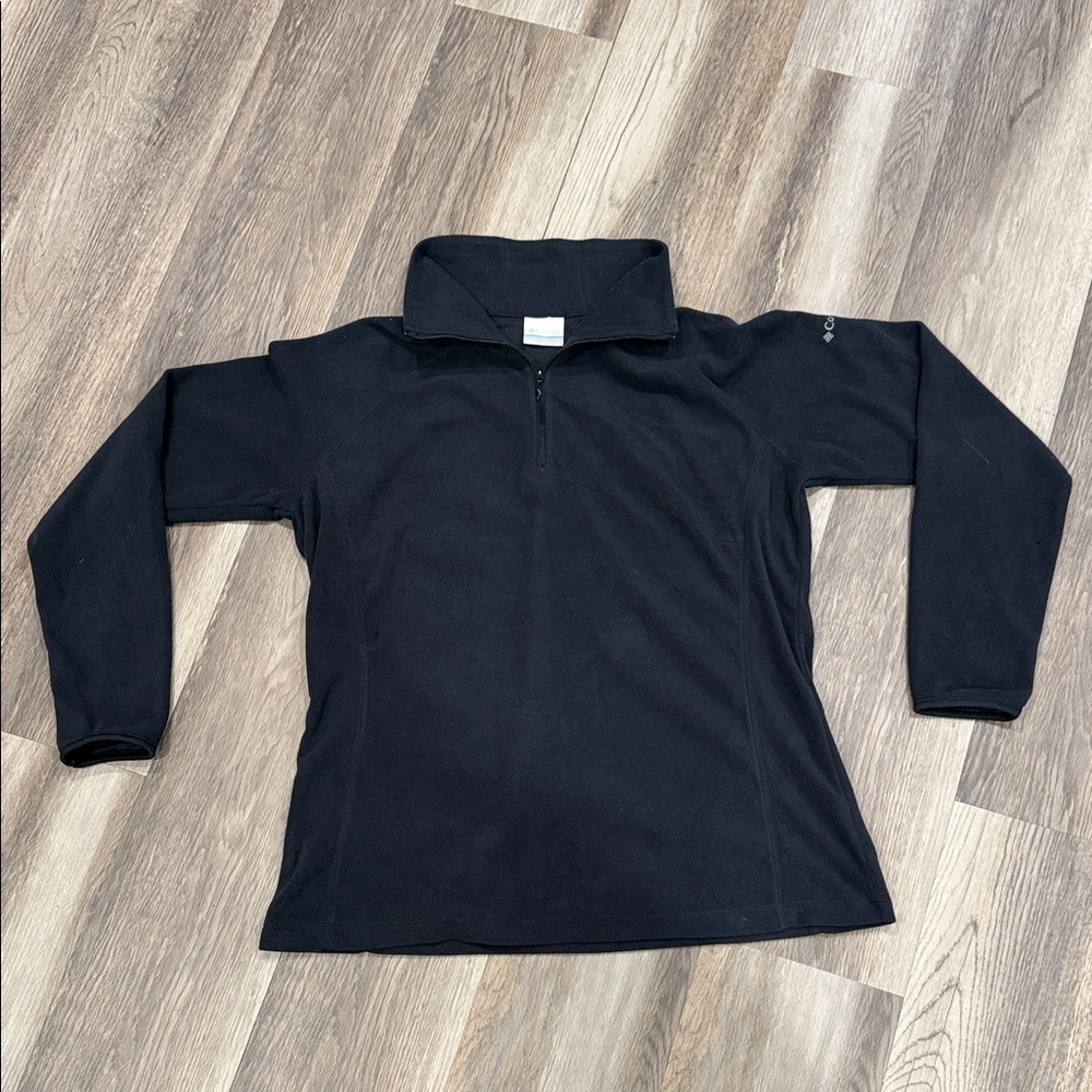 Columbia Black Pullover Fleece‎ 1/4 Zip Size Small